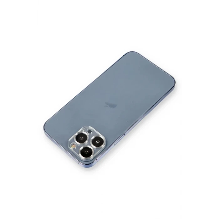 Newface Apple iPhone 12 Pro Metal Kamera Lens Koruma Cam - Gümüş