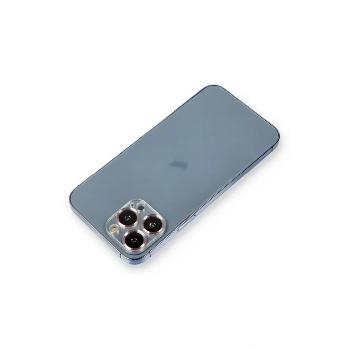 Newface Apple iPhone 12 Pro Metal Kamera Lens Koruma Cam - Mor