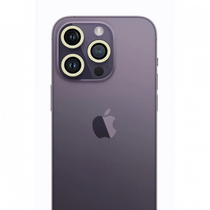 Newface Apple iPhone 12 Pro Neon Fosforlu Kamera Lens - Beyaz