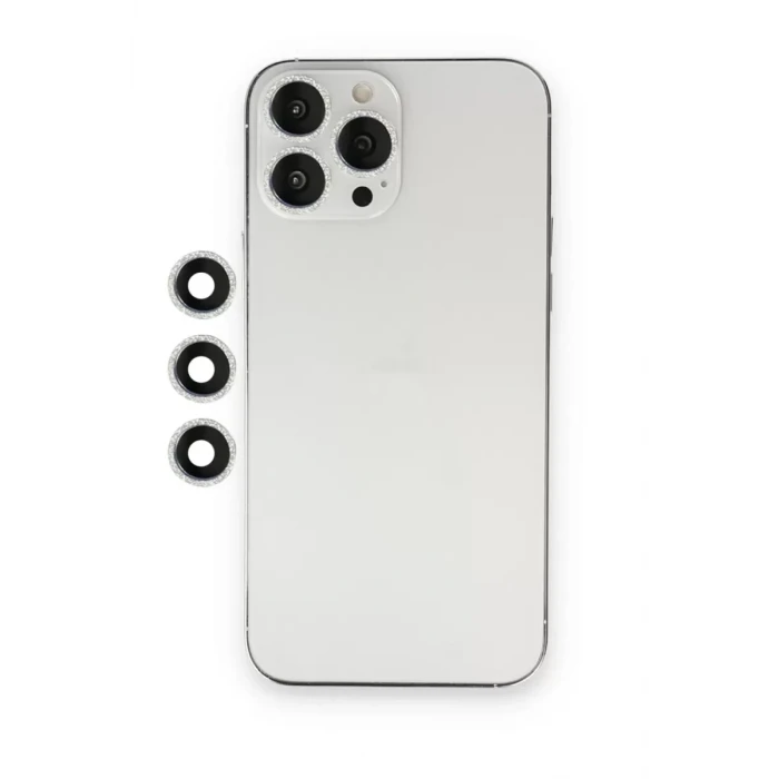 Newface Apple iPhone 12 Pro Shine Kamera Lens - Gümüş
