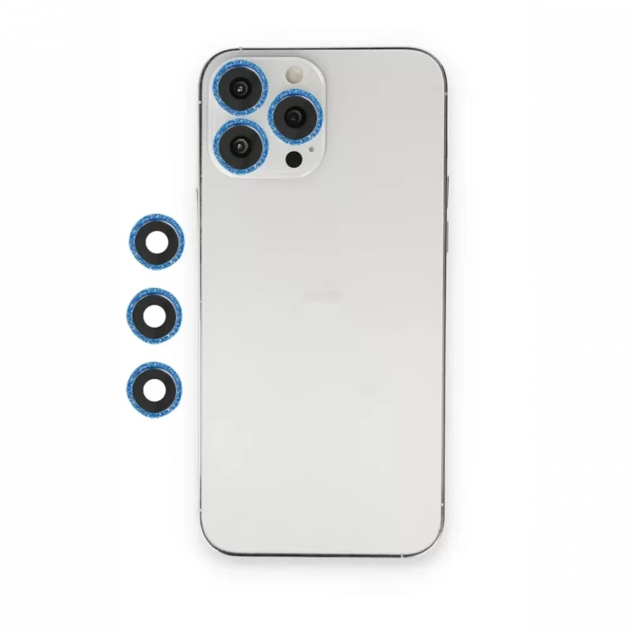 Newface Apple iPhone 12 Pro Shine Kamera Lens - Mavi