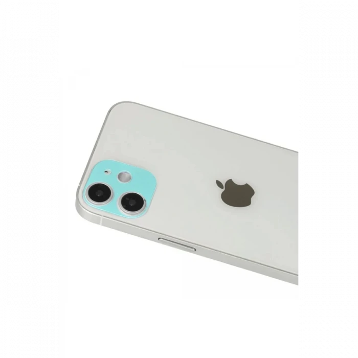 Newface Apple iPhone 12 Rainbow Kamera Lens Koruma Cam - Yeşil