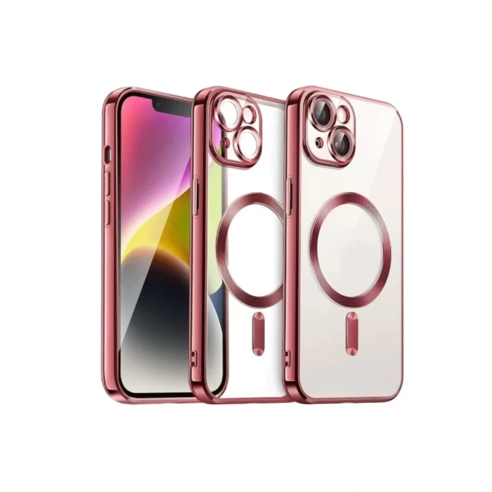 Newface Apple iPhone 13 Kılıf Kross Magneticsafe Kapak - Kırmızı