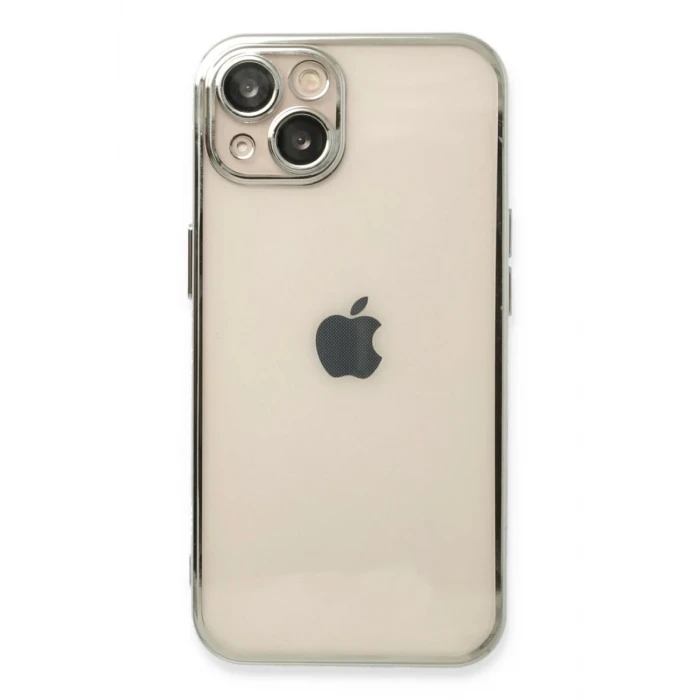 Newface Apple iPhone 13 Kılıf Razer Lensli Silikon - Gümüş