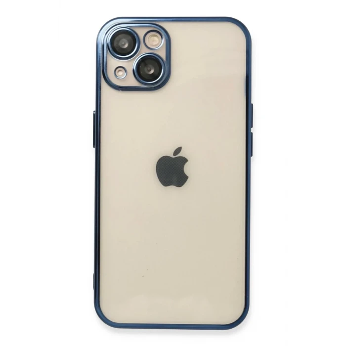 Newface Apple iPhone 13 Kılıf Razer Lensli Silikon - Lacivert