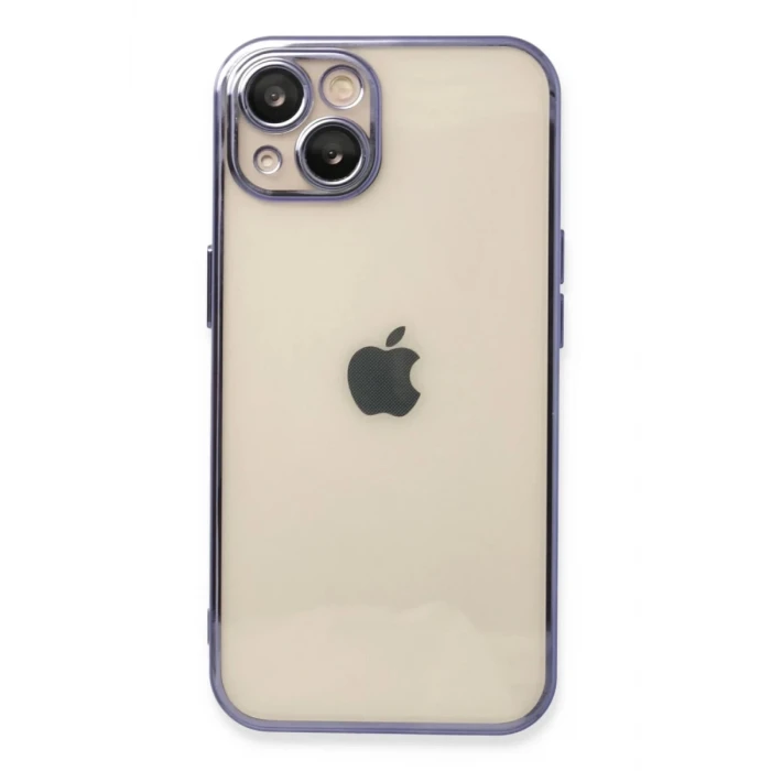 Newface Apple iPhone 13 Kılıf Razer Lensli Silikon - Mor