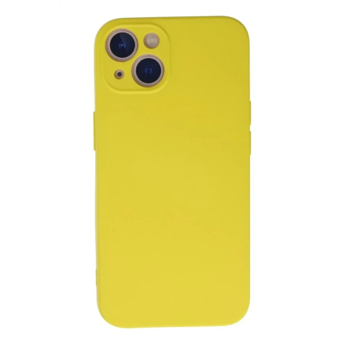 Newface Apple iPhone 13 Mini Kılıf Nano içi Kadife Silikon - Sarı