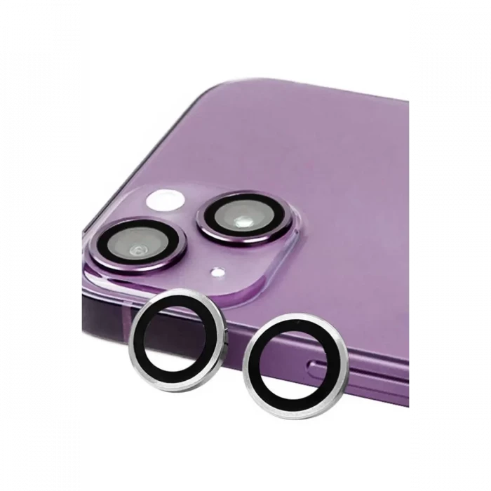 Newface Apple iPhone 13 Mini Raze Metal Kamera Lens - Gümüş