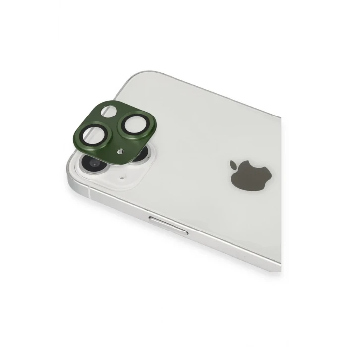 Newface Apple iPhone 13 Pers Alüminyum Kamera Lens - Yeşil