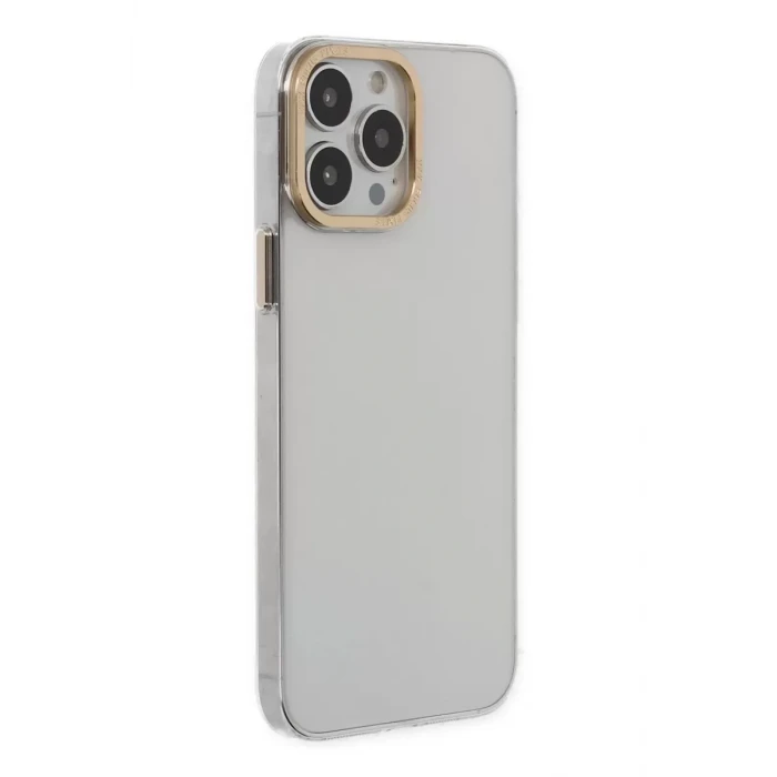 Newface Apple iPhone 13 Pro Kılıf Anka PC Sert Metal Kapak - Şeffaf