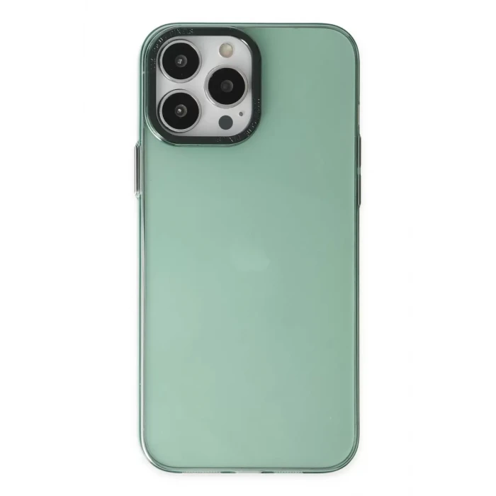 Newface Apple iPhone 13 Pro Kılıf Anka PC Sert Metal Kapak - Yeşil