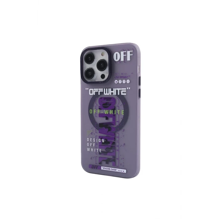 Newface Apple iPhone 13 Pro Kılıf Apollo Magneticsafe Desenli Kapak - Apollo Mor - 3