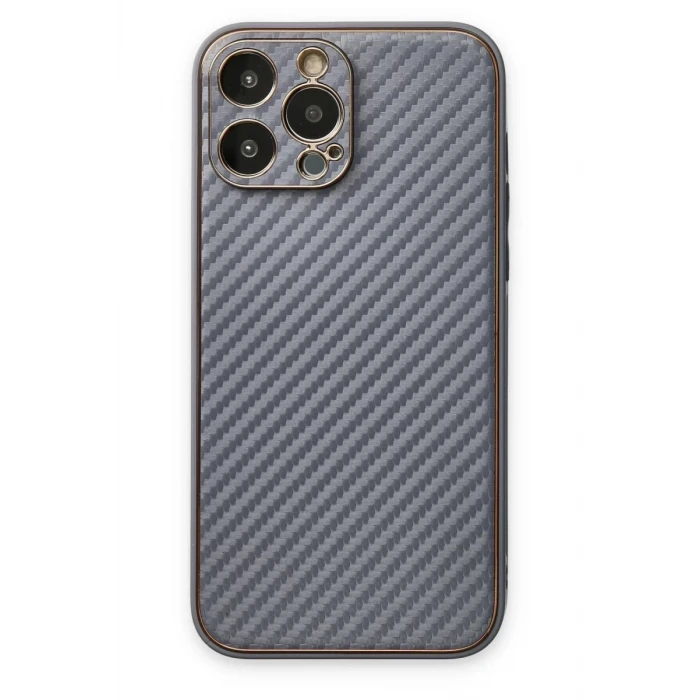 Newface Apple iPhone 13 Pro Kılıf Coco Karbon Silikon - Gri