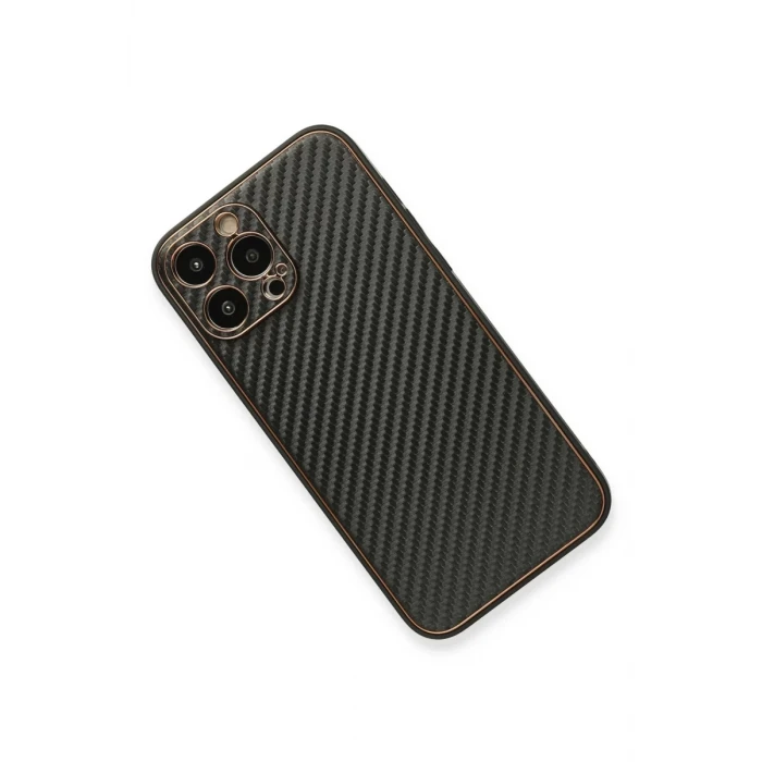 Newface Apple iPhone 13 Pro Kılıf Coco Karbon Silikon - Siyah