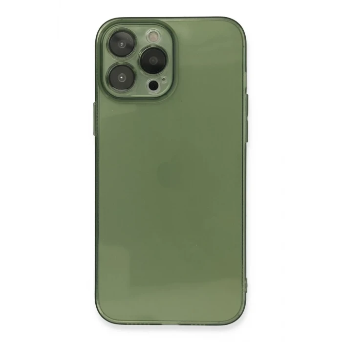 Newface Apple iPhone 13 Pro Kılıf Fly Lens Silikon - Yeşil