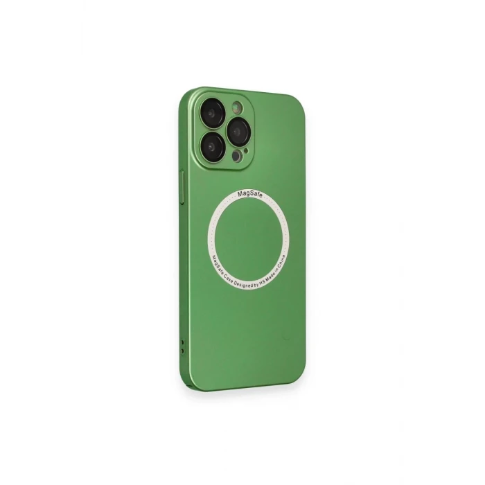 Newface Apple iPhone 13 Pro Kılıf Jack Magneticsafe Lens Silikon - Yeşil