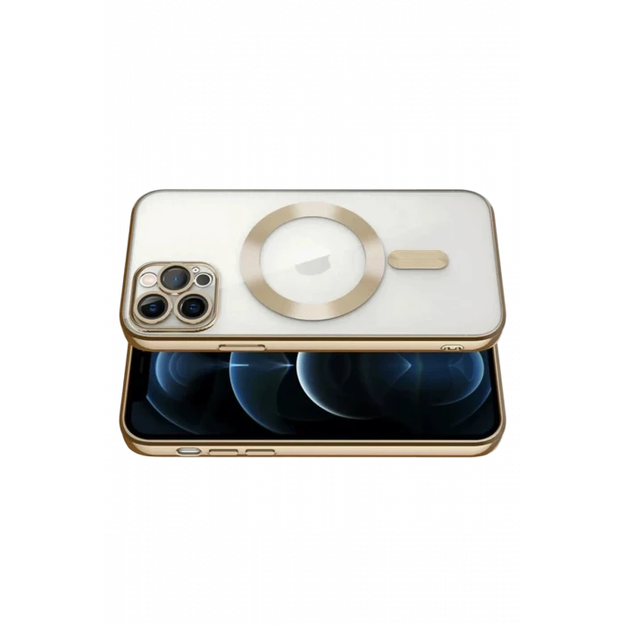 Newface Apple iPhone 13 Pro Kılıf Kross Magneticsafe Kapak - Gold