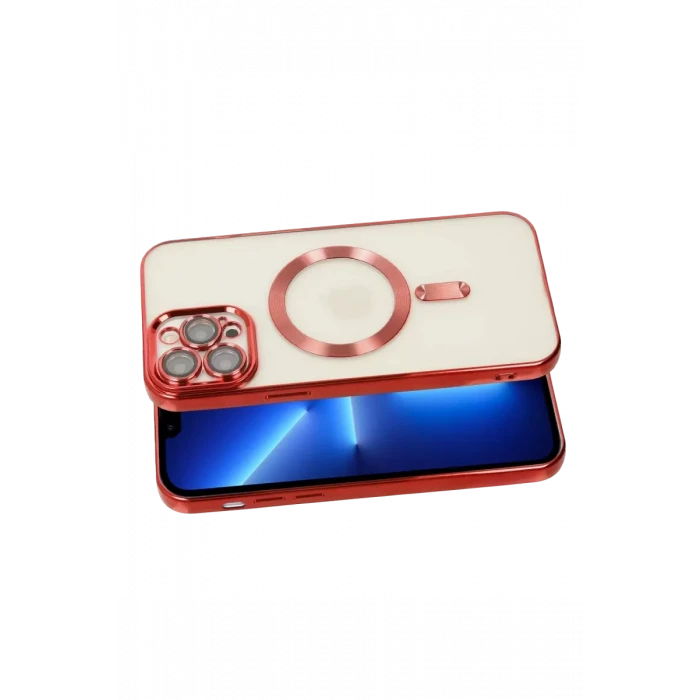 Newface Apple iPhone 13 Pro Kılıf Kross Magneticsafe Kapak - Kırmızı