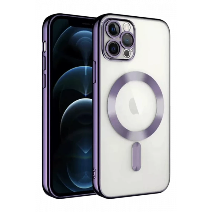 Newface Apple iPhone 13 Pro Kılıf Kross Magneticsafe Kapak - Mor