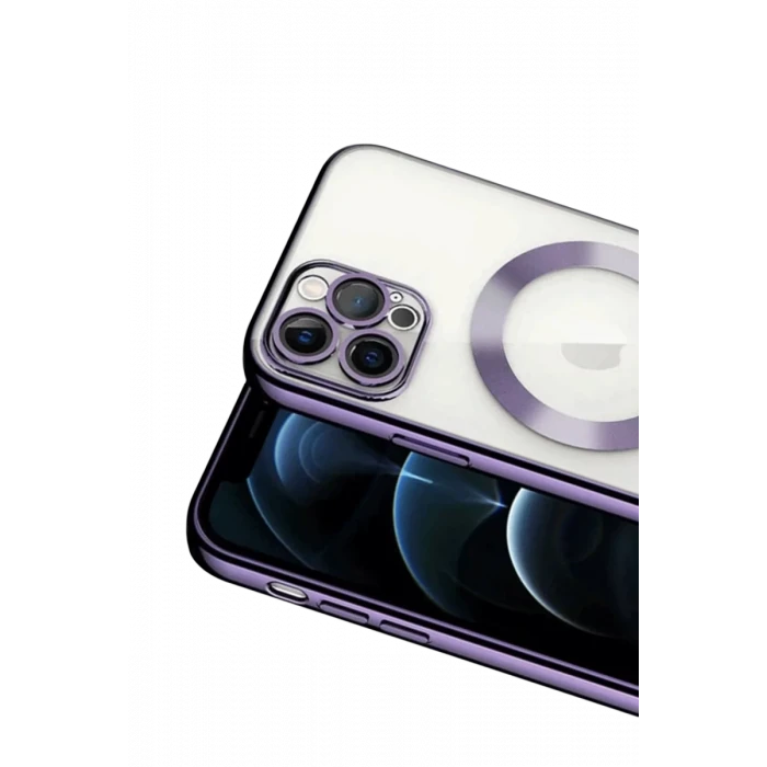 Newface Apple iPhone 13 Pro Kılıf Kross Magneticsafe Kapak - Mor