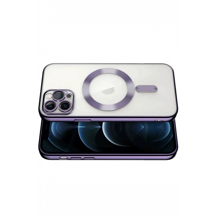 Newface Apple iPhone 13 Pro Kılıf Kross Magneticsafe Kapak - Mor