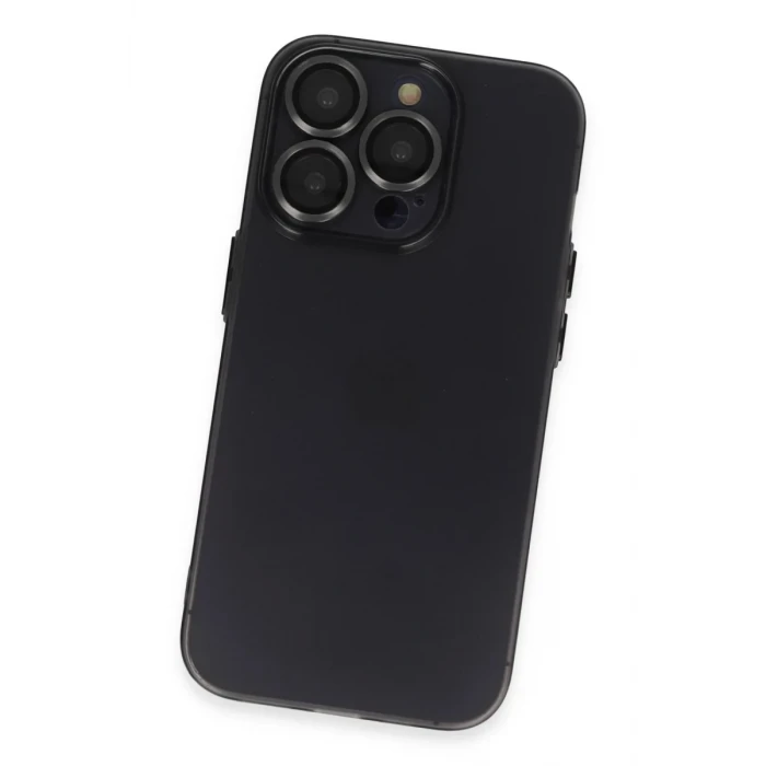 Newface Apple iPhone 13 Pro Kılıf Luko Lens Silikon - Siyah
