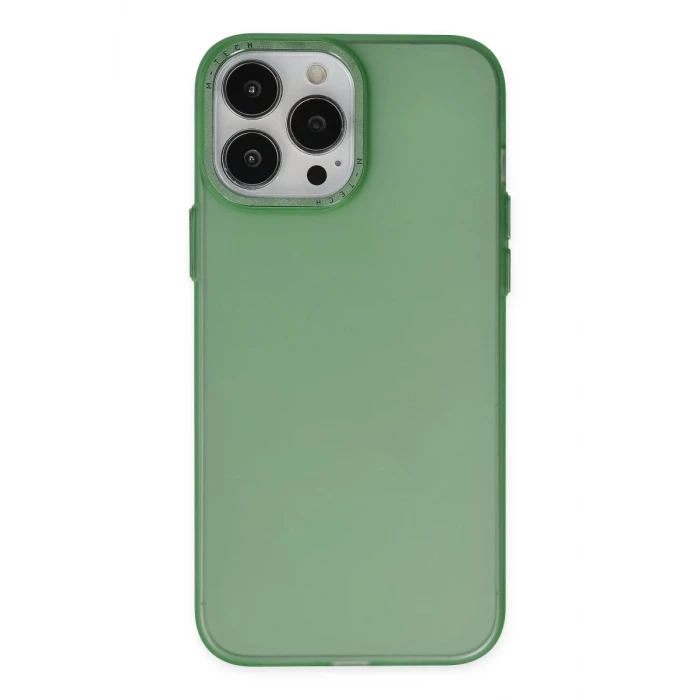 Newface Apple iPhone 13 Pro Kılıf Modos Metal Kapak - Koyu Yeşil