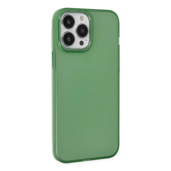 Newface Apple iPhone 13 Pro Kılıf Modos Metal Kapak - Koyu Yeşil
