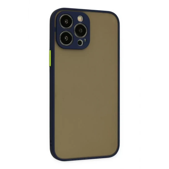 Newface Apple iPhone 13 Pro Kılıf Montreal Silikon Kapak - Lacivert