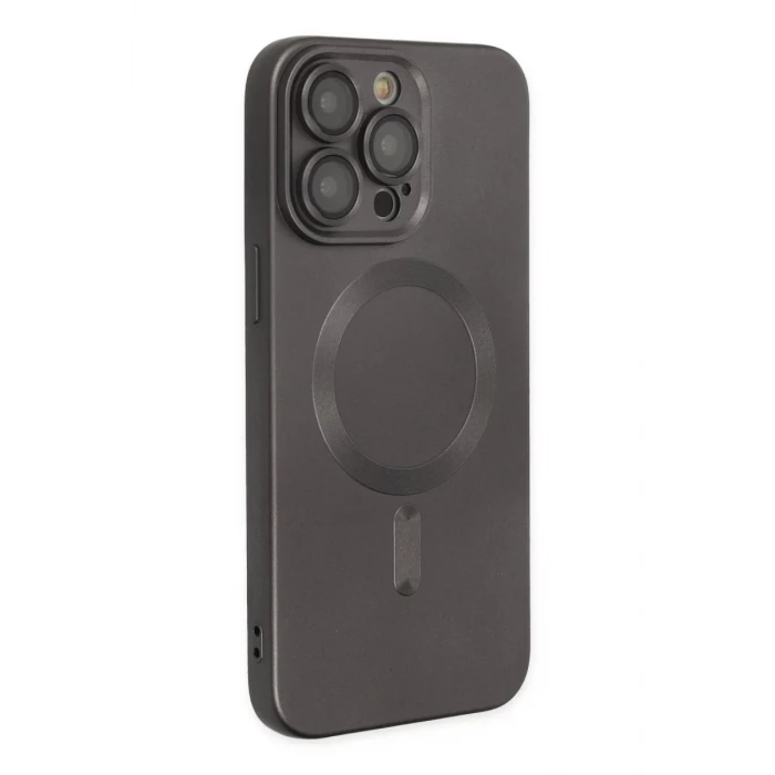 Newface Apple iPhone 13 Pro Kılıf Moshi Lens Magneticsafe Silikon - Füme