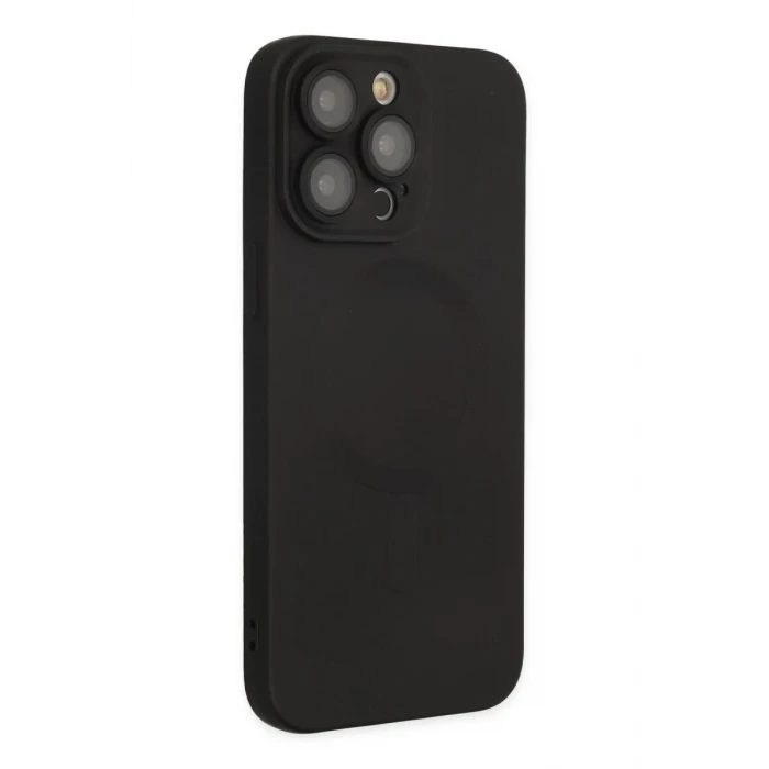 Newface Apple iPhone 13 Pro Kılıf Moshi Lens Magneticsafe Silikon - Siyah