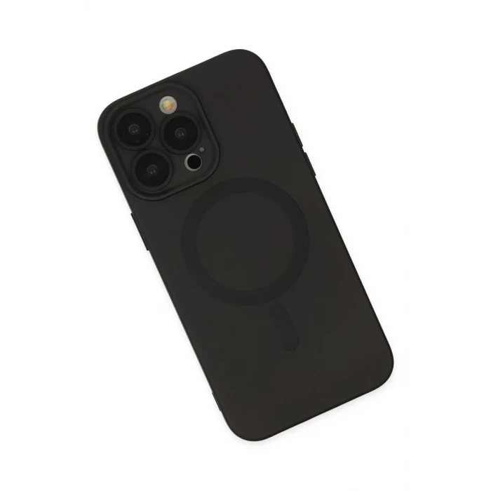 Newface Apple iPhone 13 Pro Kılıf Moshi Lens Magneticsafe Silikon - Siyah