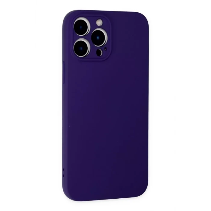 Newface Apple iPhone 13 Pro Kılıf Nano içi Kadife Silikon - Mor