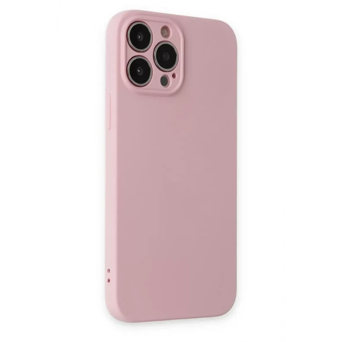 Newface Apple iPhone 13 Pro Kılıf Nano içi Kadife Silikon - Pembe