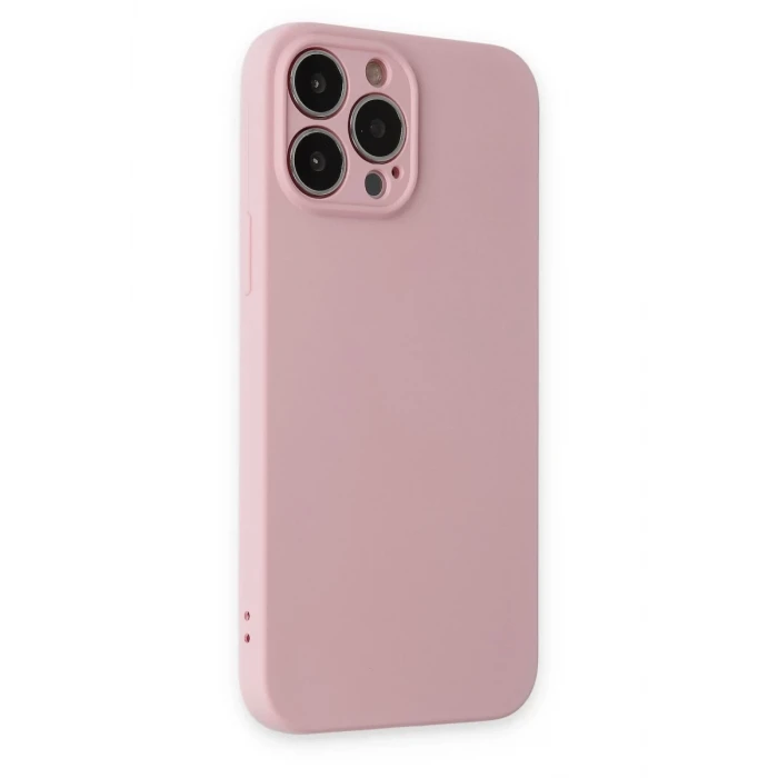Newface Apple iPhone 13 Pro Kılıf Nano içi Kadife Silikon - Pembe