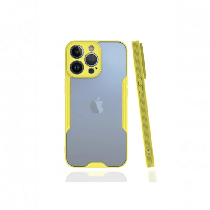 Newface Apple iPhone 13 Pro Kılıf Platin Silikon - Sarı