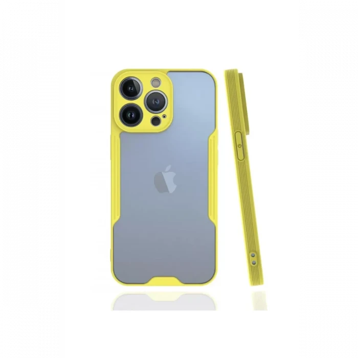 Newface Apple iPhone 13 Pro Kılıf Platin Silikon - Sarı