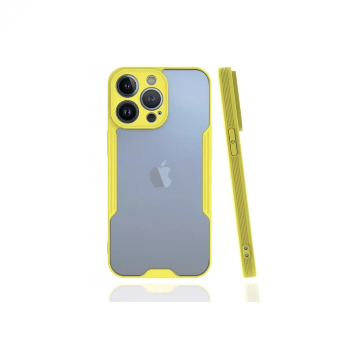 Newface Apple iPhone 13 Pro Kılıf Platin Silikon - Sarı
