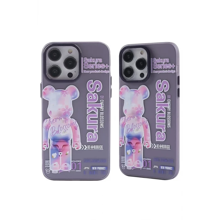 Newface Apple iPhone 13 Pro Kılıf Prada Desenli Kapak - Prada Mor - 1