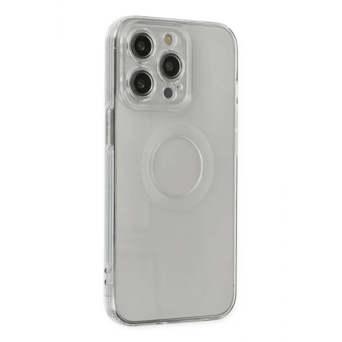 Newface Apple iPhone 13 Pro Kılıf Santa Lens Silikon - Şeffaf