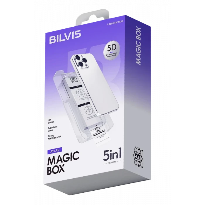 Newface Apple iPhone 13 Pro Max Bilvis 5in1 3D Magic Cam Ekran Koruyucu - Siyah