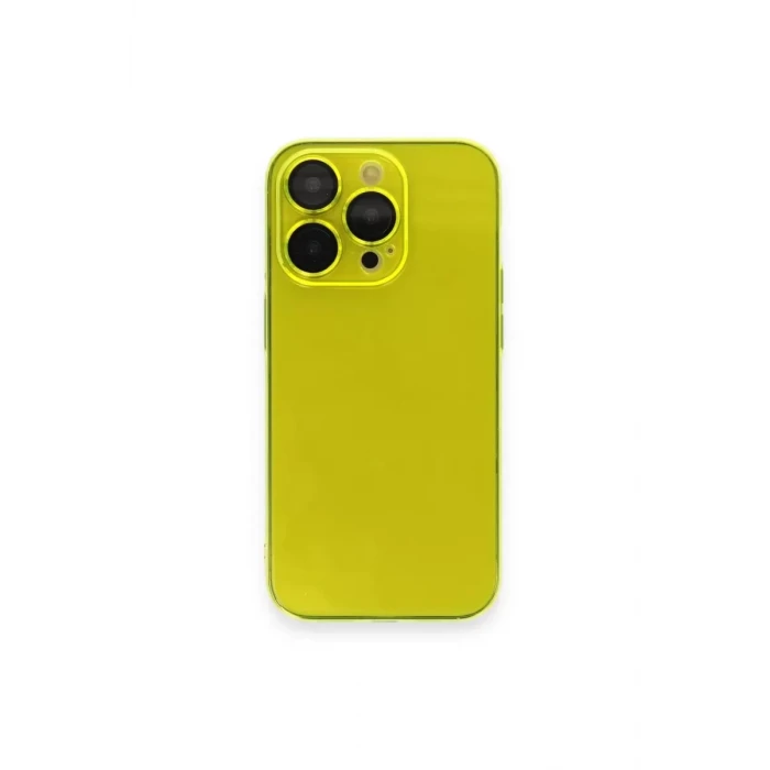 Newface Apple iPhone 13 Pro Max Kılıf Armada Lensli Kapak - Sarı