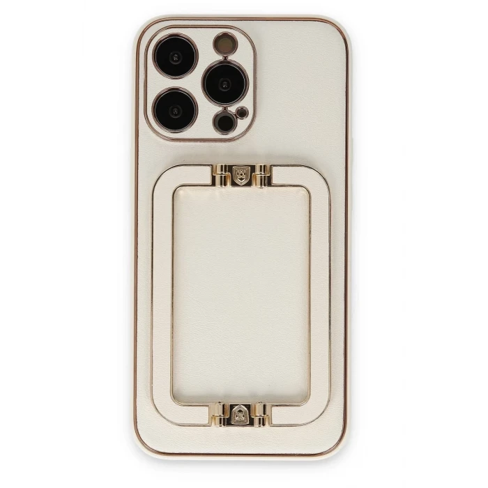 Newface Apple iPhone 13 Pro Max Kılıf Coco Elit Kapak - Beyaz