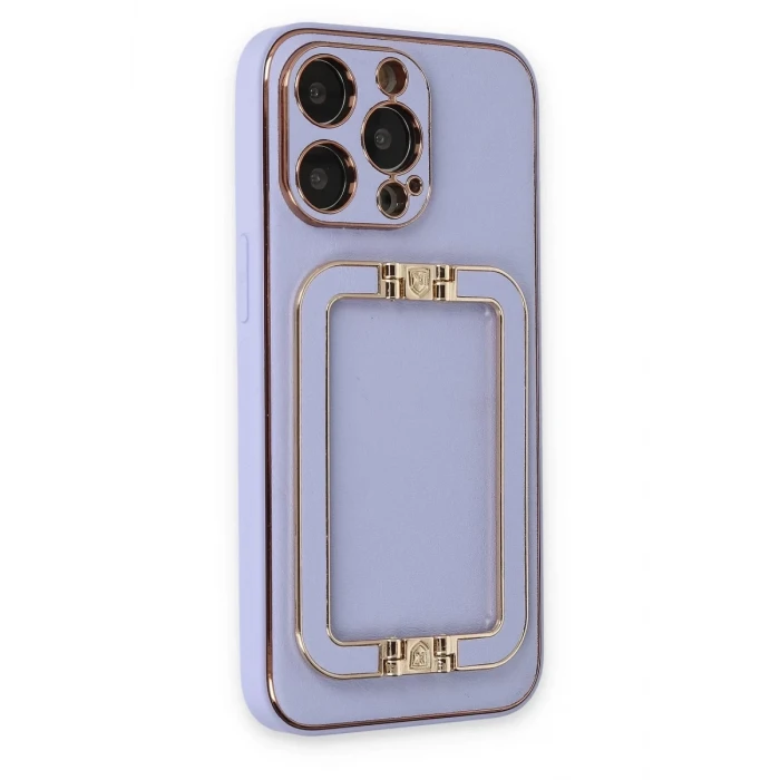 Newface Apple iPhone 13 Pro Max Kılıf Coco Elit Kapak - Lila
