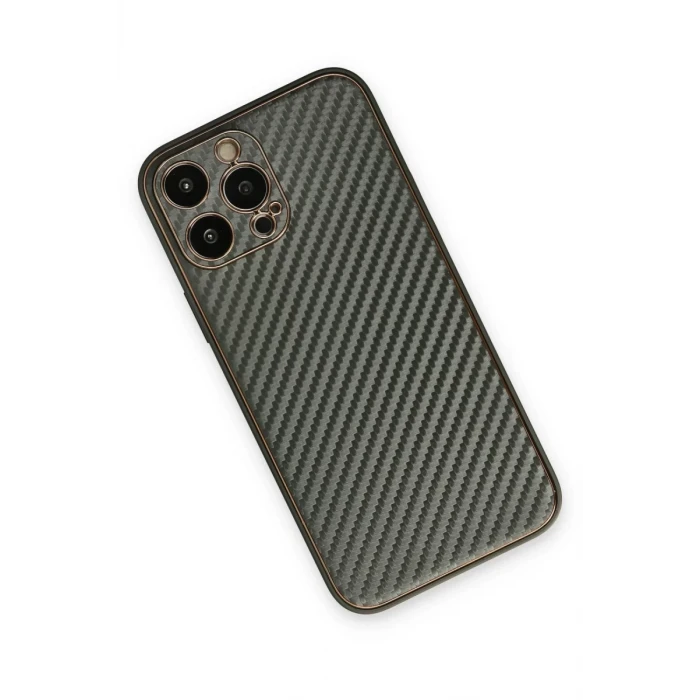 Newface Apple iPhone 13 Pro Max Kılıf Coco Karbon Silikon - Füme