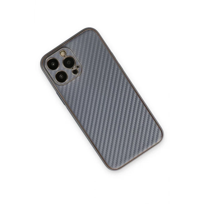 Newface Apple iPhone 13 Pro Max Kılıf Coco Karbon Silikon - Gri