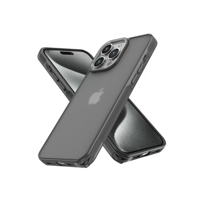 Newface Apple iPhone 13 Pro Max Kılıf Elegant Kapak - Titan Gri