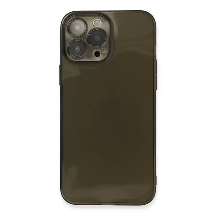 Newface Apple iPhone 13 Pro Max Kılıf Fly Lens Silikon - Siyah