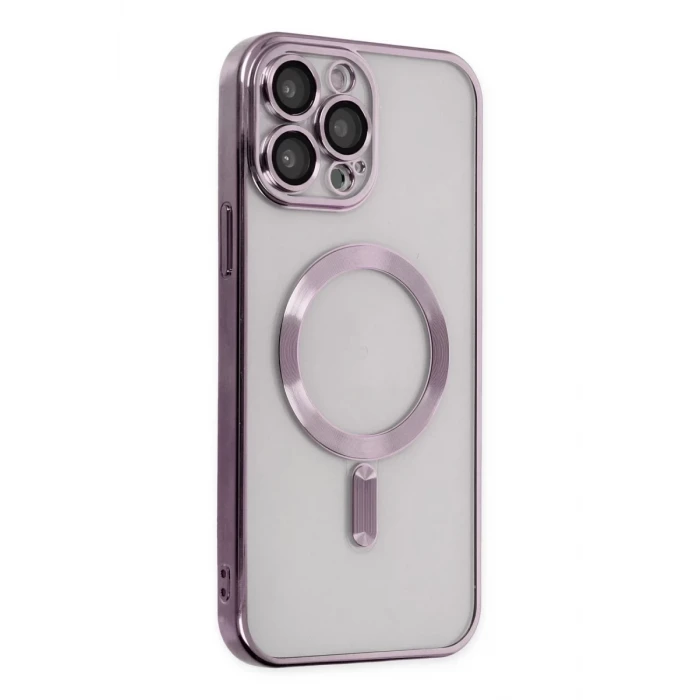 Newface Apple iPhone 13 Pro Max Kılıf Kross Magneticsafe Kapak - Mor