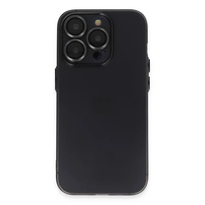 Newface Apple iPhone 13 Pro Max Kılıf Luko Lens Silikon - Siyah